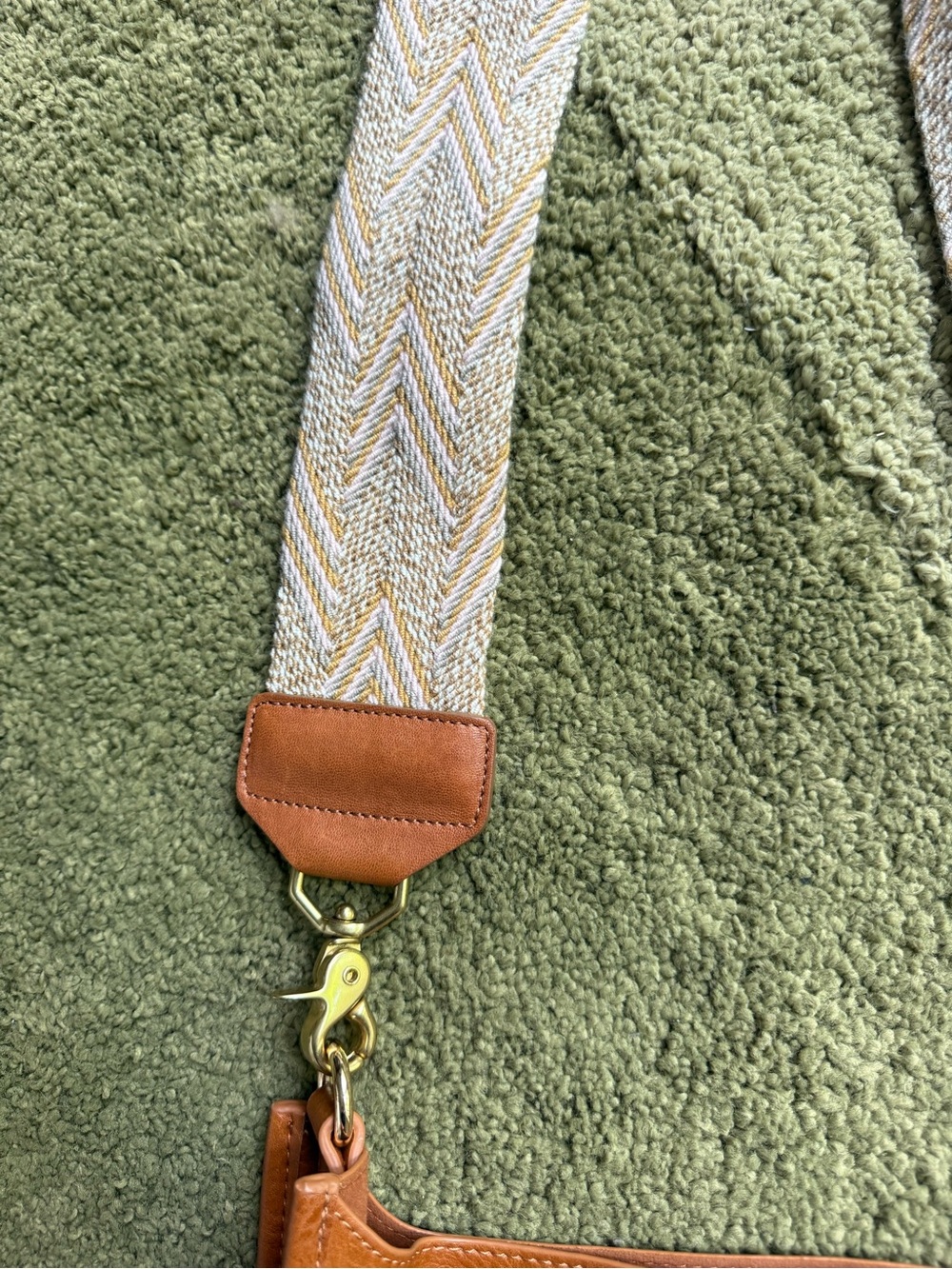 Salt Purse Strap with Tan Crossbody Bag - Picture 3 of 10